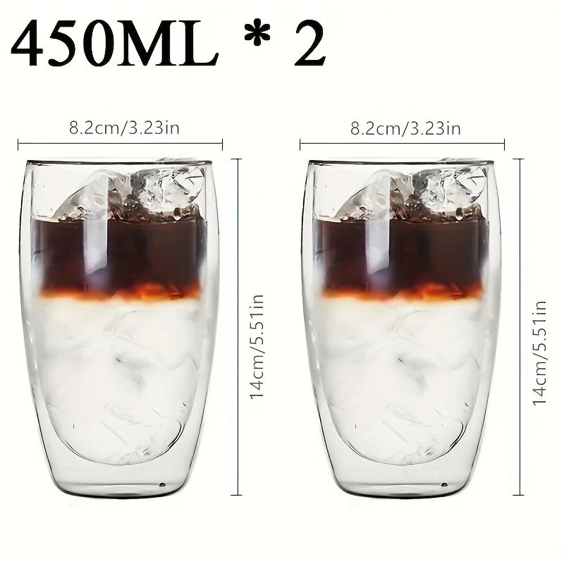Double Wall Insulated Glass Cup For Espresso Tea Whisky 7