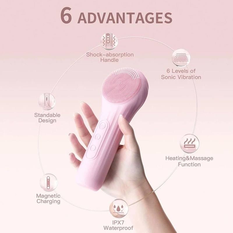 GlowPulse Sonic Facial Cleansing Brush For Deep Pore Care 1