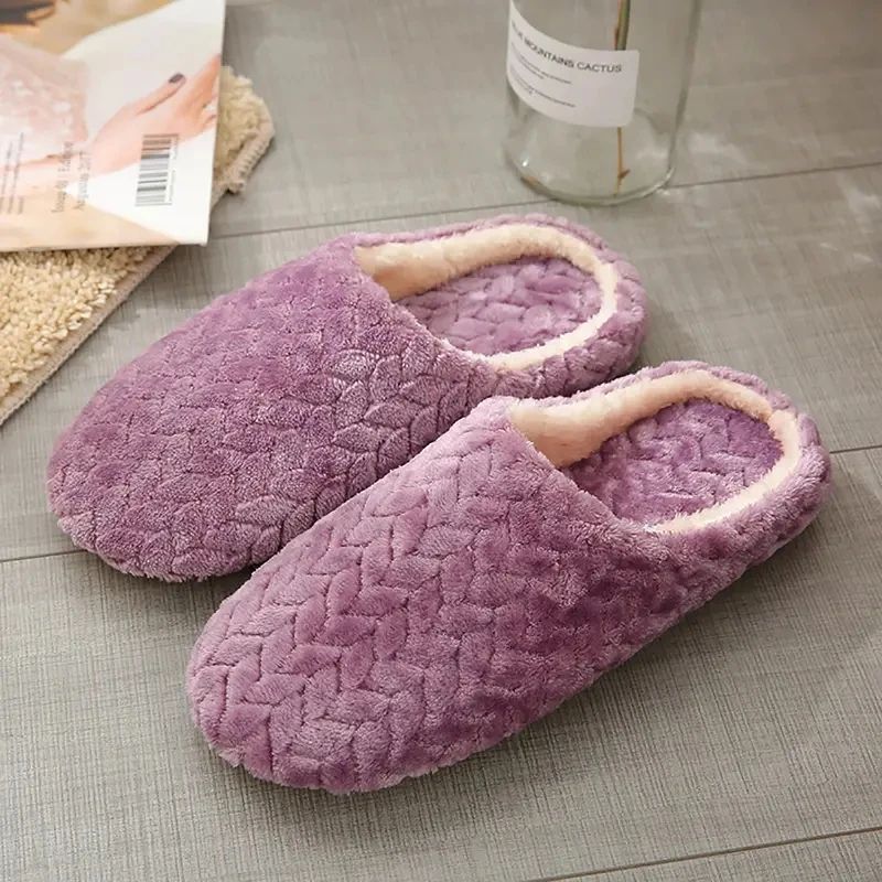 CozyCloud Fluffy House Slippers For Women Men 9