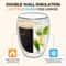 Double Wall Insulated Glass Espresso Cups Set Thermal Coffee Latte Mugs 6Piece 1