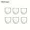 Double Wall Insulated Glass Espresso Cups Set Thermal Coffee Latte Mugs 6Piece 7