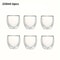 Double Wall Insulated Glass Espresso Cups Set Thermal Coffee Latte Mugs 6Piece 8