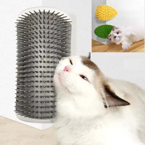 PurrEase Cat Self Groomer & Corner Scratcher Massager