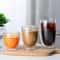 Double Wall HeatResistant Glass Coffee Tea Mug Set 0