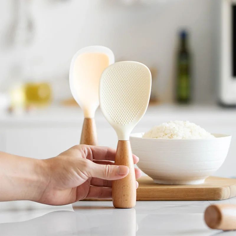HeatResistant Silicone Cooking Spoon For Nonstick Cookware 3