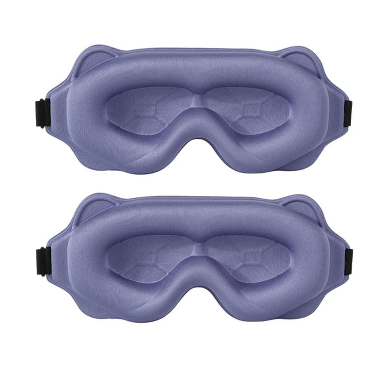 3D Contoured Sleep Mask For Total Blackout Comfort 12