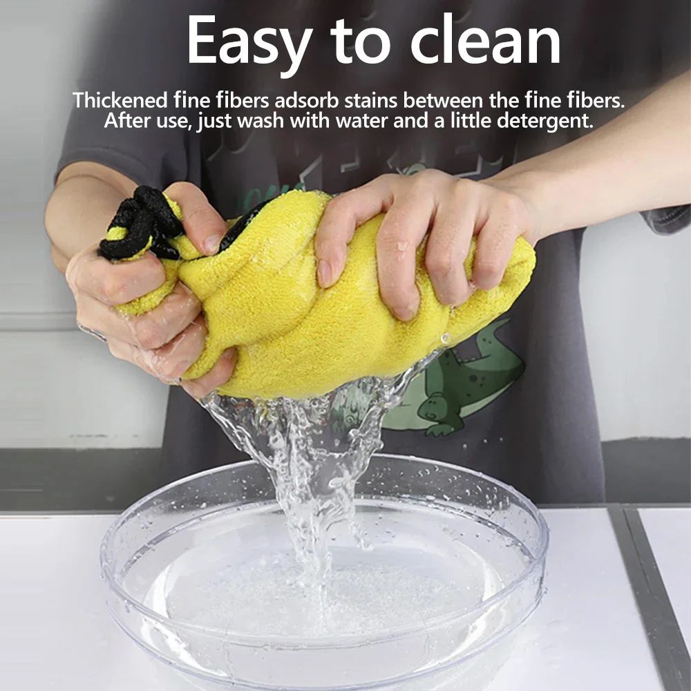 Plush Microfiber Car Towel Set For StreakFree Washing Home Cleaning 4