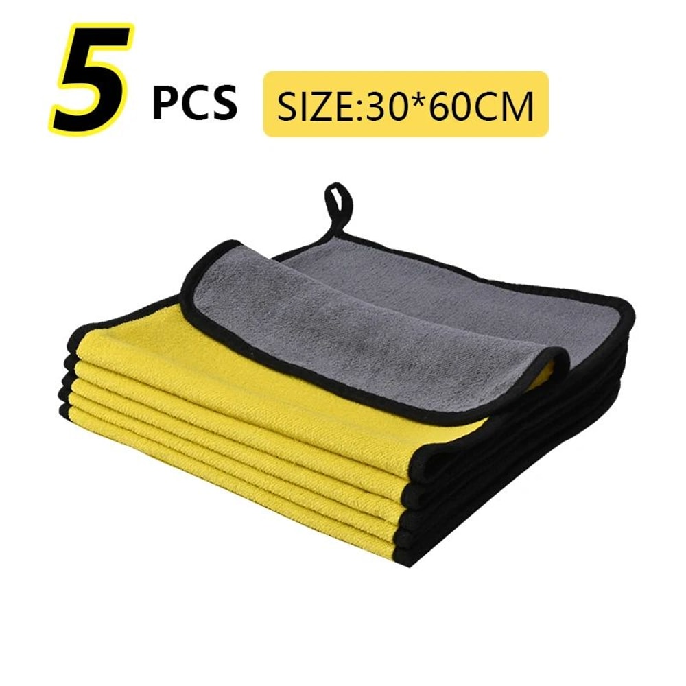 Plush Microfiber Car Towel Set For StreakFree Washing Home Cleaning 11