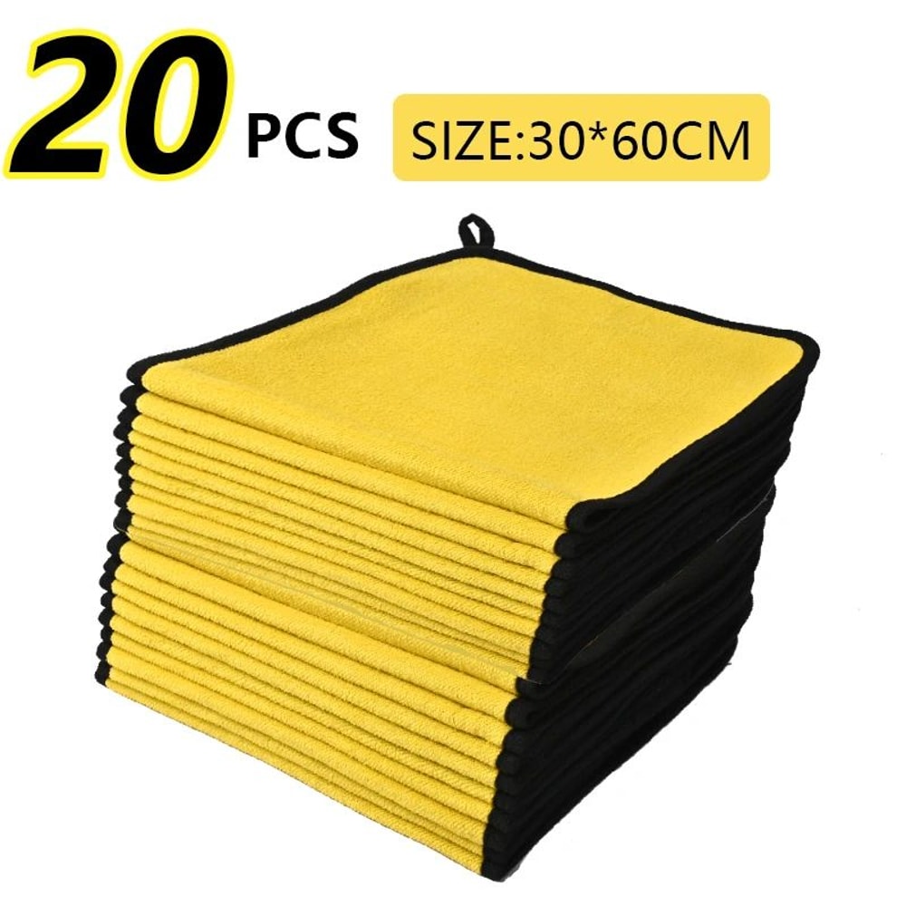 Plush Microfiber Car Towel Set For StreakFree Washing Home Cleaning 13
