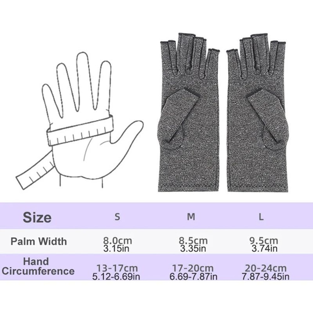 ComfortEase Fingerless Compression Gloves For Hand Pain Relief 1