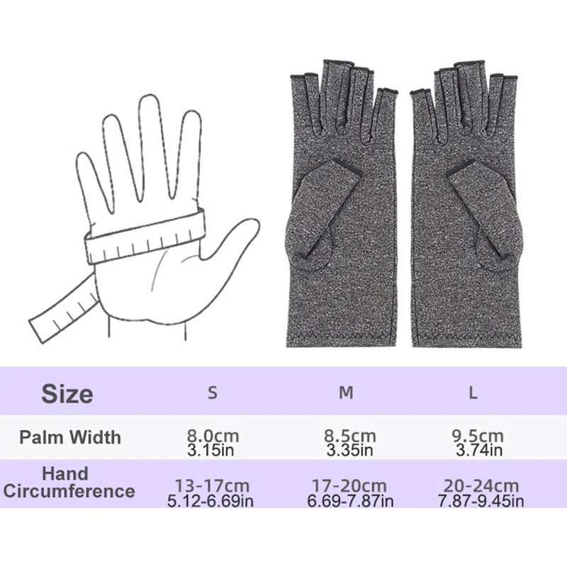 ComfortEase Fingerless Compression Gloves For Hand Pain Relief 1