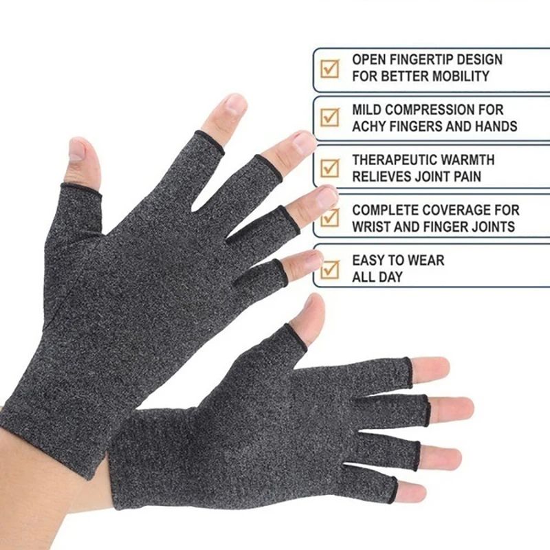 ComfortEase Fingerless Compression Gloves For Hand Pain Relief 3