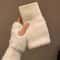 Soft Plush Fingerless Gloves For Women Winter Wrist Warmers 0