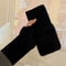 Soft Plush Fingerless Gloves For Women Winter Wrist Warmers 7