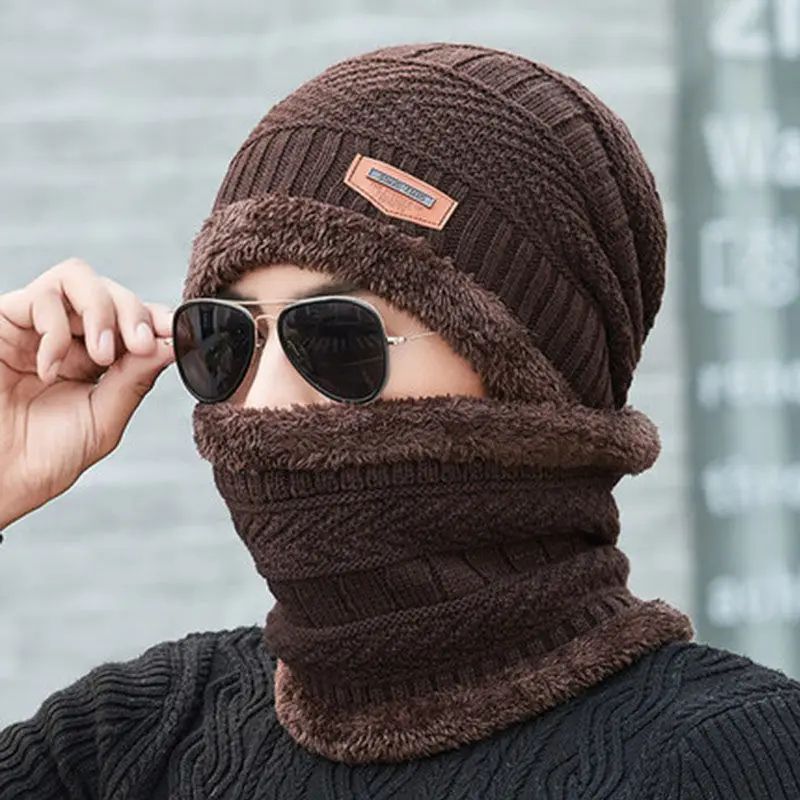 ArcticShield Winter Fleece Hat Neck Warmer Beanie For Skiing Cycling Cold Weather Protection 8