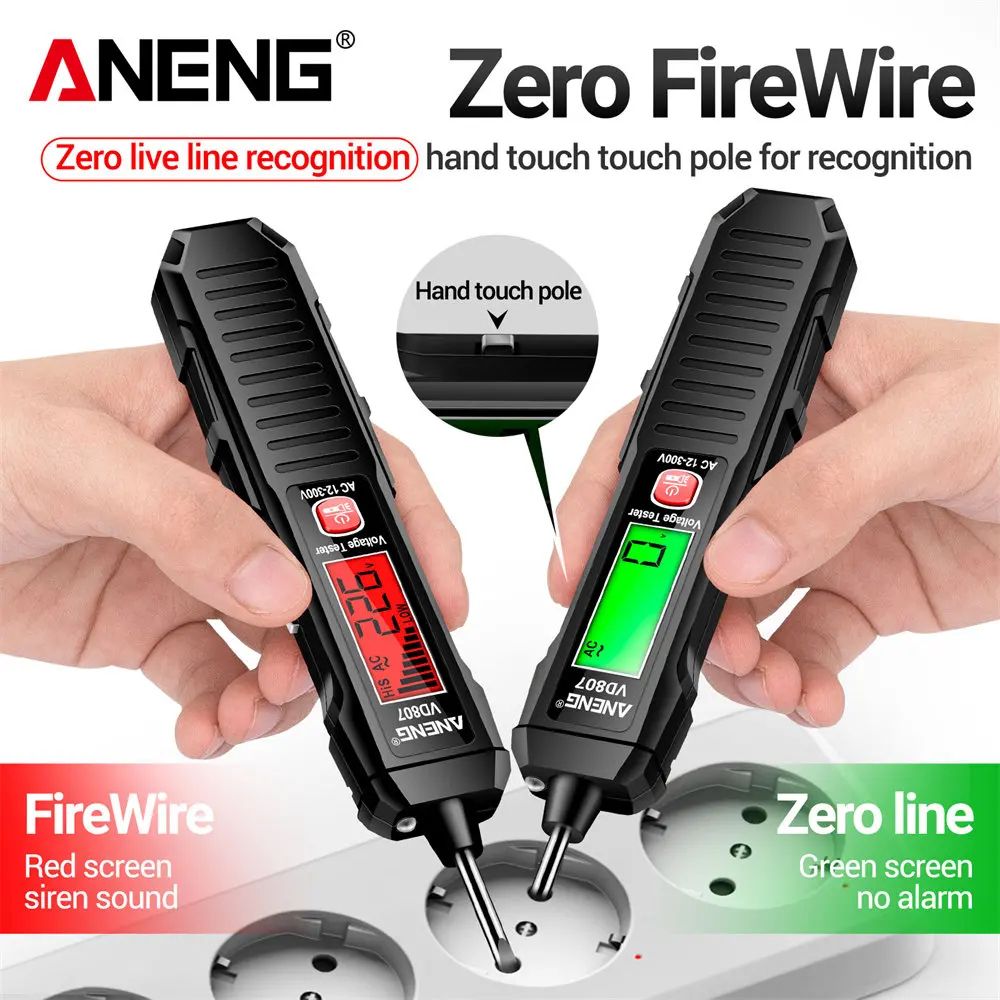ANENG VD807 NonContact Voltage Tester Pen With LED Light 5