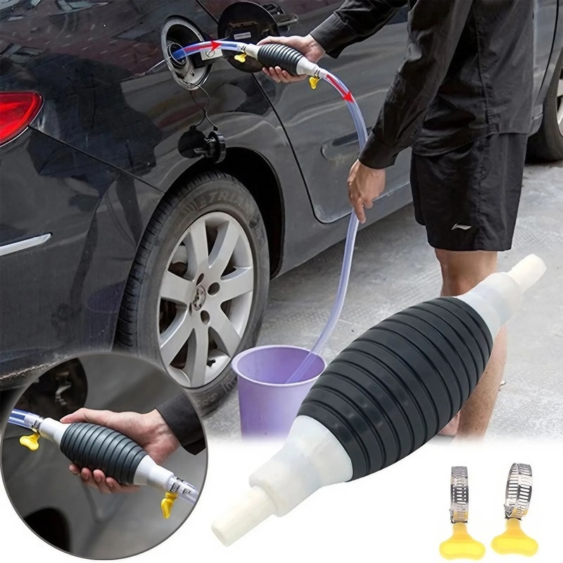 Manual Fuel Primer Pump With Hose For Gas Diesel And Liquid Transfer 4
