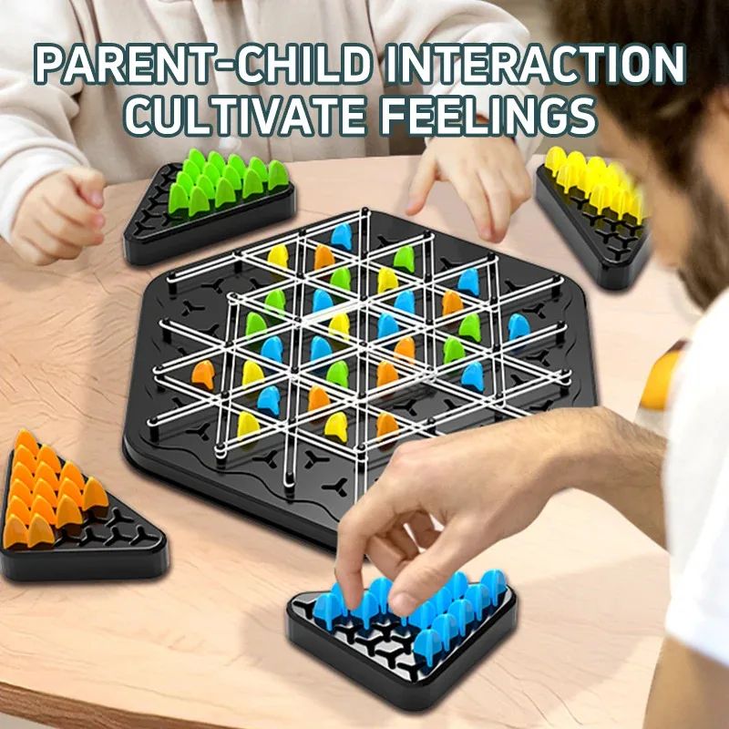 Chain Triangle Chess Strategy Board Game For Kids And Adults 1