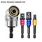105 Degree Right Angle Drill Adapter Socket Extension Set 8