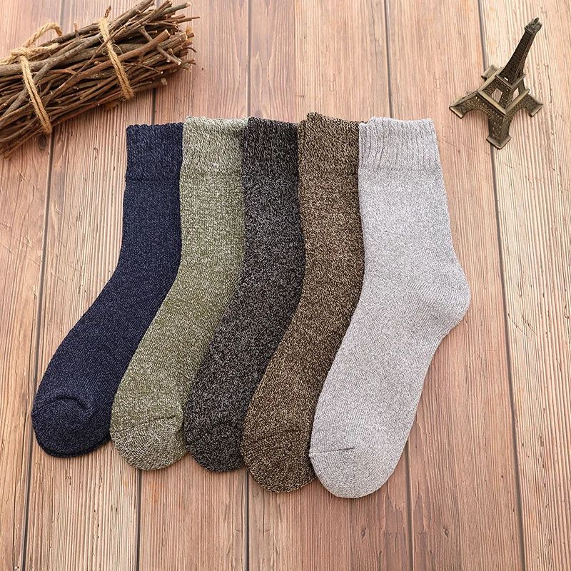 5 Pairs Thermal Winter Terry Socks For Men And Women 5