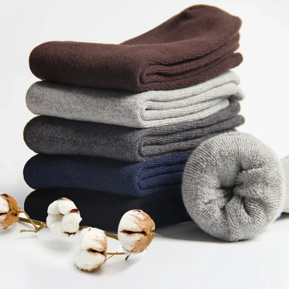 5 Pairs Thermal Winter Terry Socks For Men And Women 11