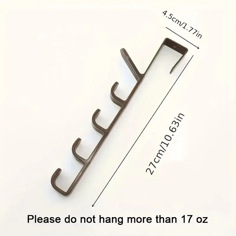 SpaceSaver OvertheDoor Hook Rack For Bags Clothes Accessories 5