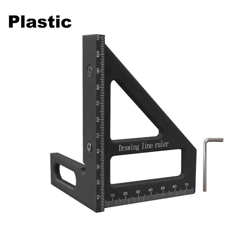 PrecisionPro 3D Woodworking Square MultiAngle Carpenter Ruler Protractor 7