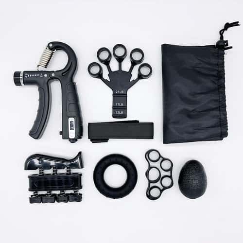 PowerCount Adjustable Hand Grip Strengthener with Digital Counter for Wrist & Finger Training