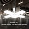 UltraBright Foldable LED Garage Light 28W E27 Deformable Ceiling Bulb 5