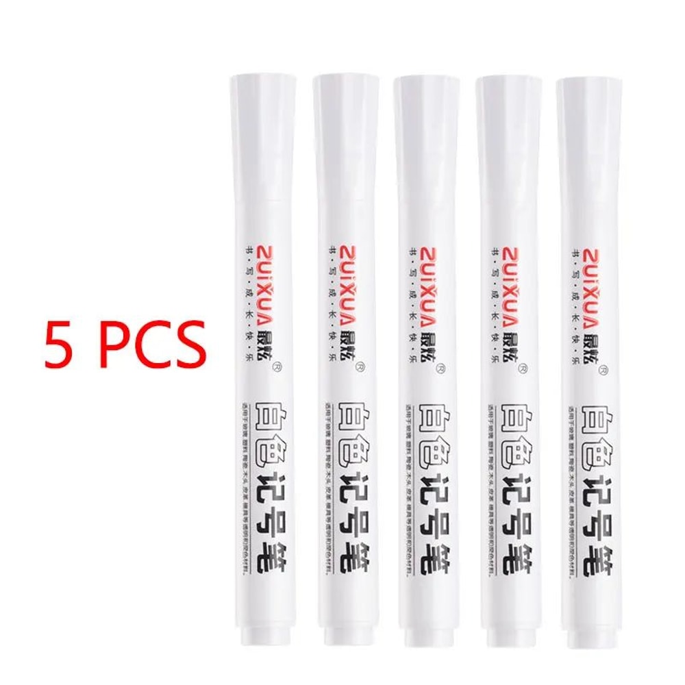 White Gel Paint Marker Set For DIY Art Sketching Waterproof Writing 8