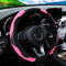 Premium Carbon Fiber PU Leather Car Steering Wheel Cover For 14515 Inch Wheels 17