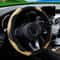Premium Carbon Fiber PU Leather Car Steering Wheel Cover For 14515 Inch Wheels 18