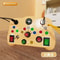 Montessori LED Busy Board For Toddlers Sensory Travel Toy With Light Switch Activities 12