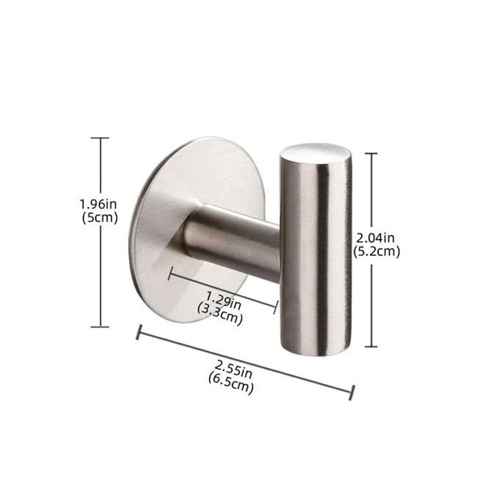 Heavy Duty Stainless Steel Adhesive Wall Hook For Bathroom Kitchen Garage 1