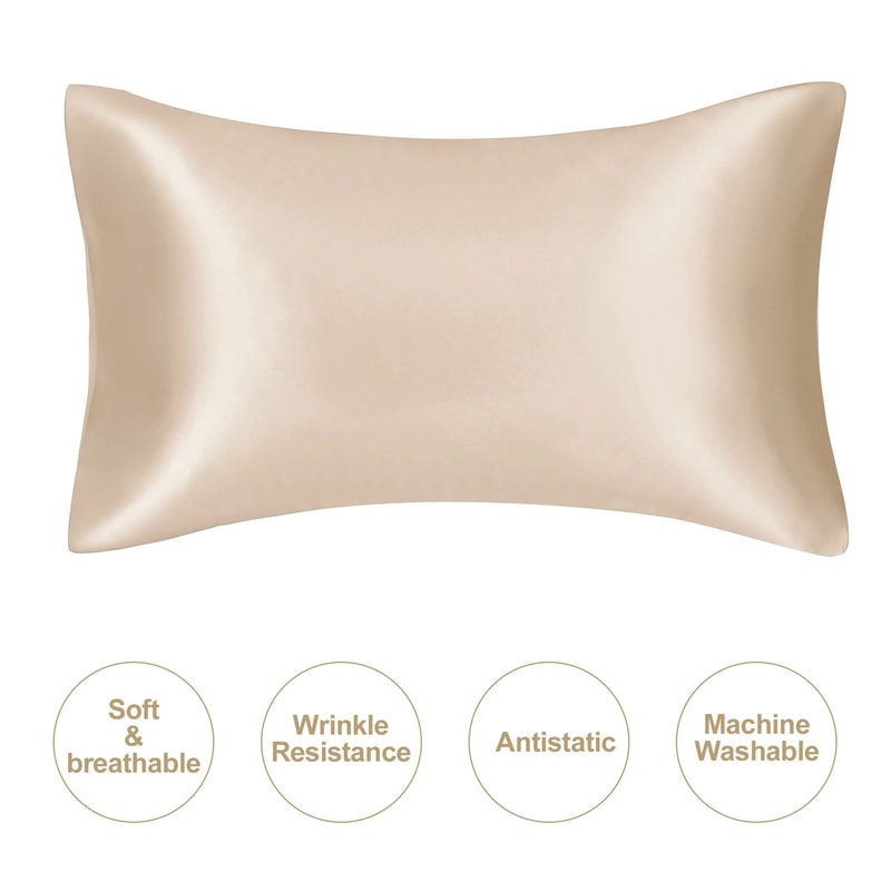 JuwenSilk Mulberry Silk Pillowcase For Hair Skin Cooling Soft Silk Pillow Cover For Standard Que 11