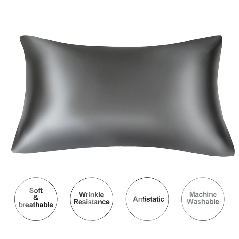JuwenSilk Mulberry Silk Pillowcase For Hair Skin Cooling Soft Silk Pillow Cover For Standard Que 12