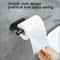 Modern Stainless Steel Adhesive Toilet Paper Holder Wall Mounted Paper Towel Rack 4