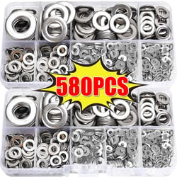 precisiongrip stainless steel washer assortment kit m2–m12 for screws & bolts