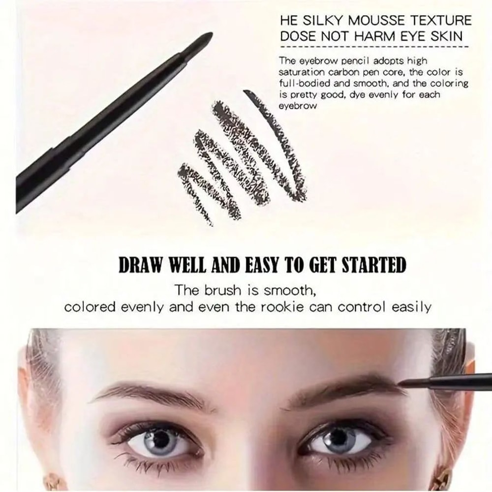 VelvetLine Waterproof Black Eyeliner Pencil Set SmudgeProof LongLasting Eye Makeup Trio 2