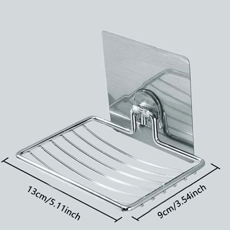 Luxury Wall Mounted Soap Holder Stainless Steel SelfDraining Soap Rack For Bathroom Kitchen 5