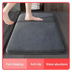 cloudsoft super absorbent bath mat – non slip coral velvet bathroom rug