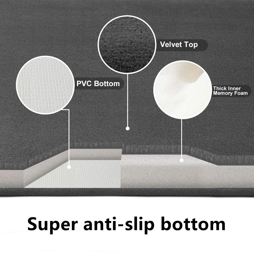 CloudSoft Super Absorbent Bath Mat Non Slip Coral Velvet Bathroom Rug 1