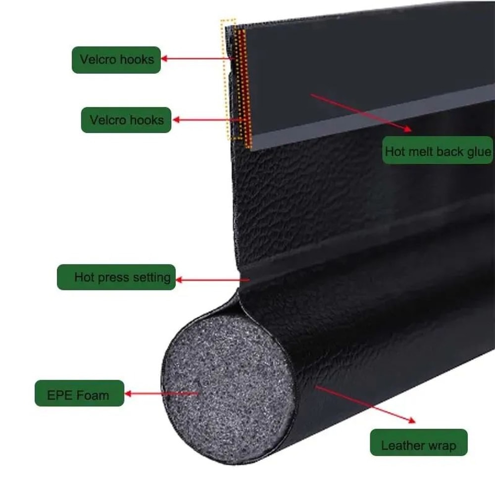 QuietGuard Door Bottom Seal Strip For Soundproofing Draft Protection 2