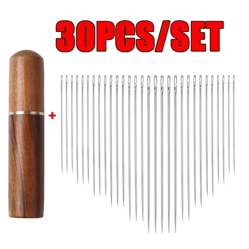 EasyThread Stainless Steel SelfThreading Sewing Needles Set 6
