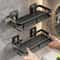 SpaceSaver Bathroom Corner Shelf NoDrill Aluminum Shower Storage Rack For Shampoo Toiletries 0