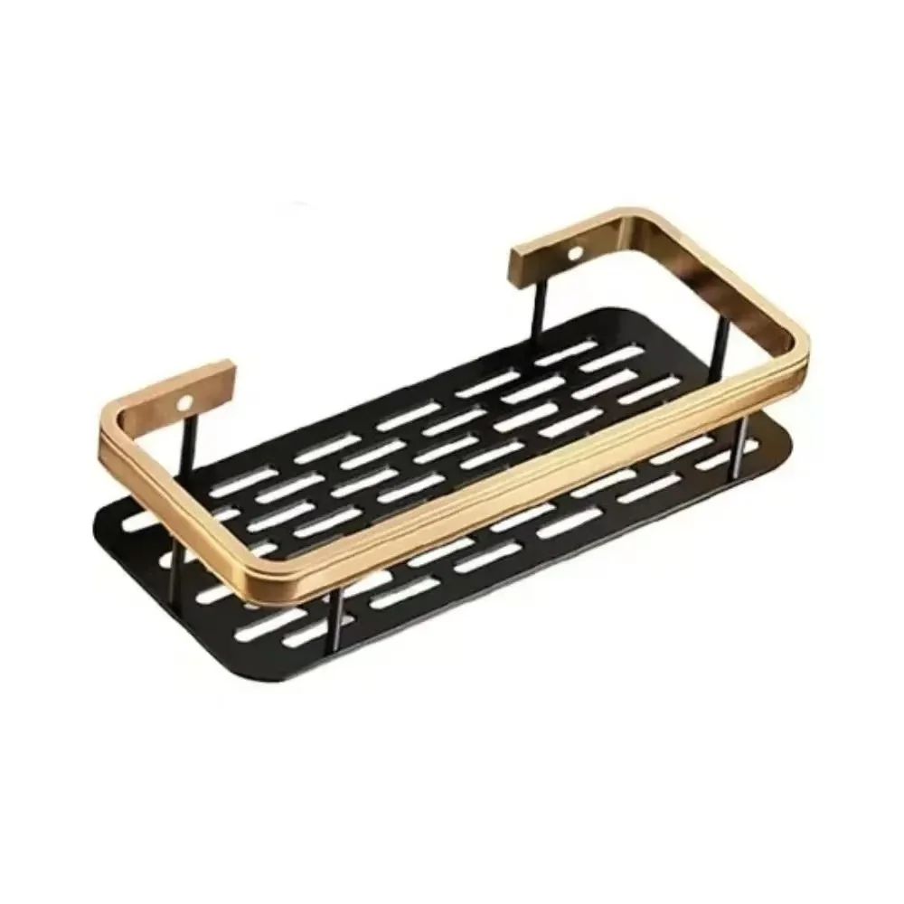 SpaceSaver Bathroom Corner Shelf NoDrill Aluminum Shower Storage Rack For Shampoo Toiletries 8