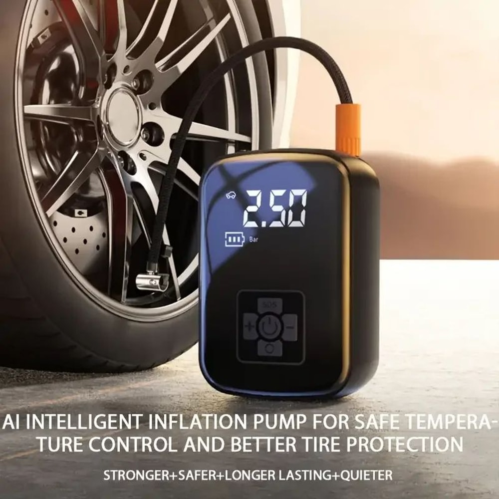 SmartDrive Portable Wireless Tire Inflator Air Compressor For Cars Bikes Motorcycles 0