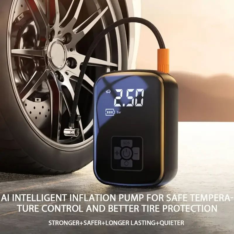 SmartDrive Portable Wireless Tire Inflator Air Compressor For Cars Bikes Motorcycles 0