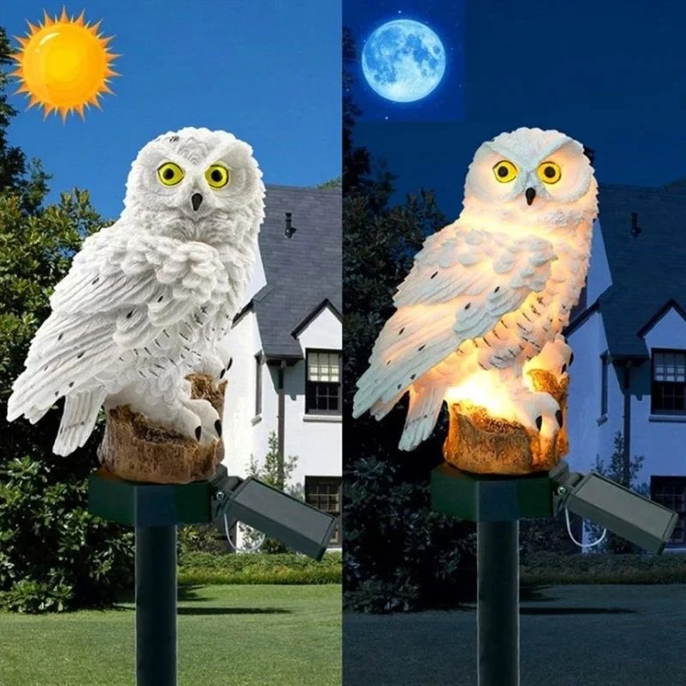 Solar Owl Garden Light Outdoor Waterproof LED Decor Lamp 1