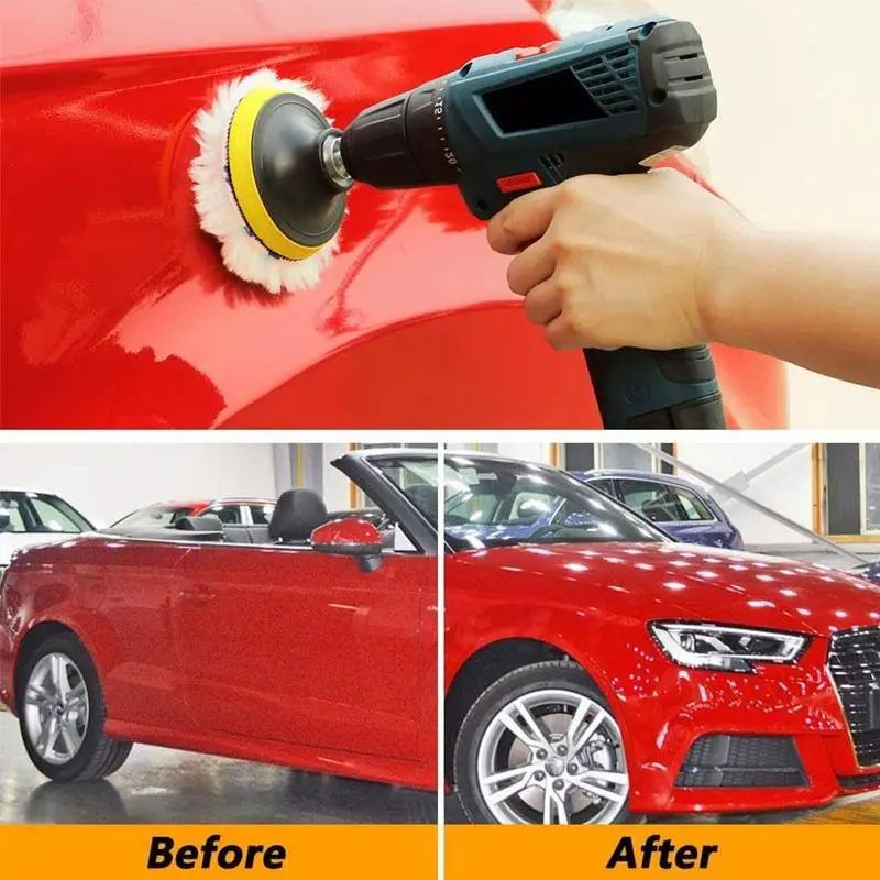 Premium Wool Car Polishing Pad Set For M10M14 Polishers 3
